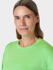 Sweaty Betty Zest Green After Class Crop Sweatshirt - Image 4 of 7