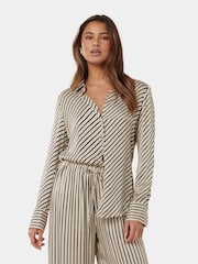 Forever New Black Harvey Notched Neck Satin Shirt - Image 2 of 5