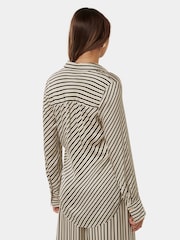 Forever New Black Harvey Notched Neck Satin Shirt - Image 5 of 5