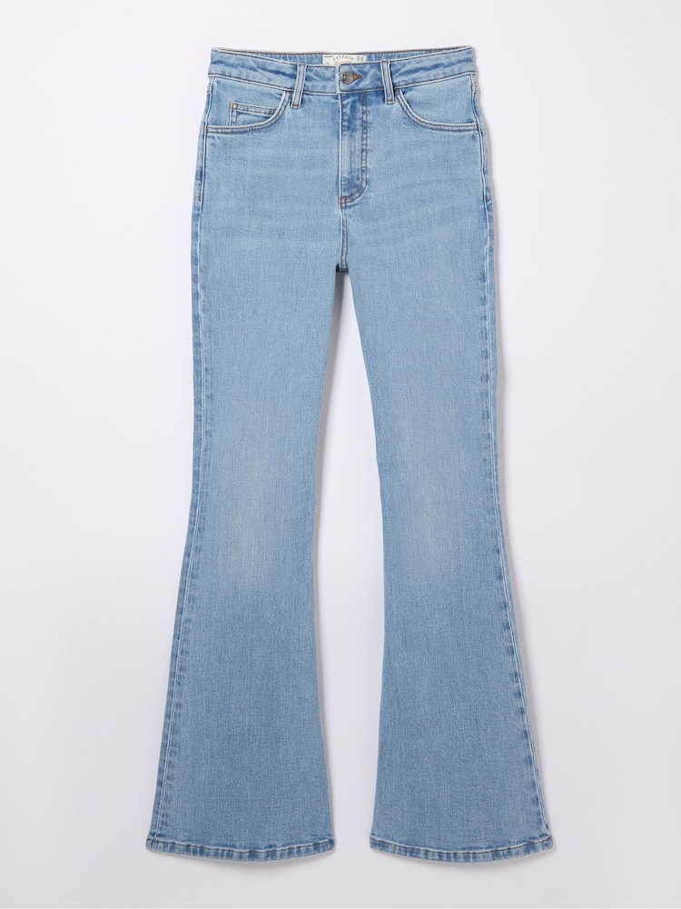 FatFace Farah Blue Flare Jeans - Image 4 of 4