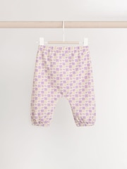 Cream/Lilac Purple Character Graphic Baby Long Sleeve Top & Joggers Set - Image 10 of 14