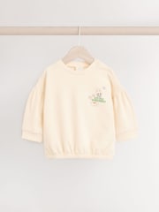 Cream/Lilac Purple Character Graphic Baby Long Sleeve Top & Joggers Set - Image 7 of 14