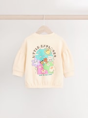 Cream/Lilac Purple Character Graphic Baby Long Sleeve Top & Joggers Set - Image 9 of 14