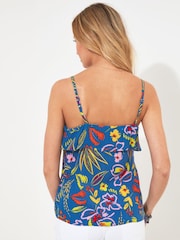 Joe Browns Blue Bright Tropical Print Layered Loose Fit Cami Top - Image 3 of 5