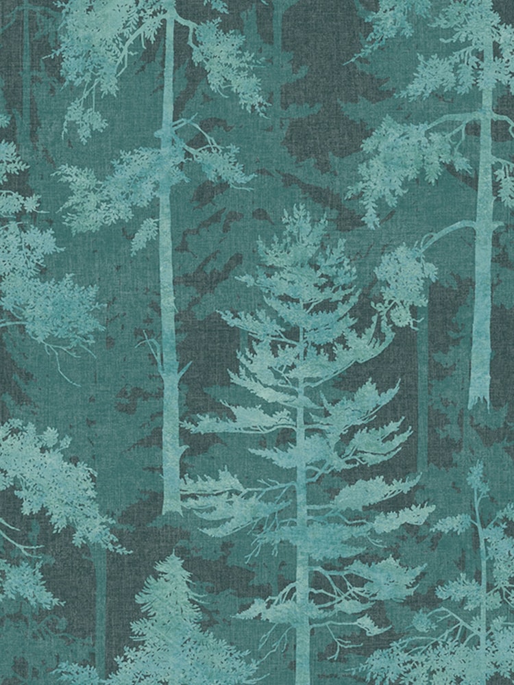 Graham & Brown Blue Norse Forrest Wallpaper Sample - Image 2 of 3