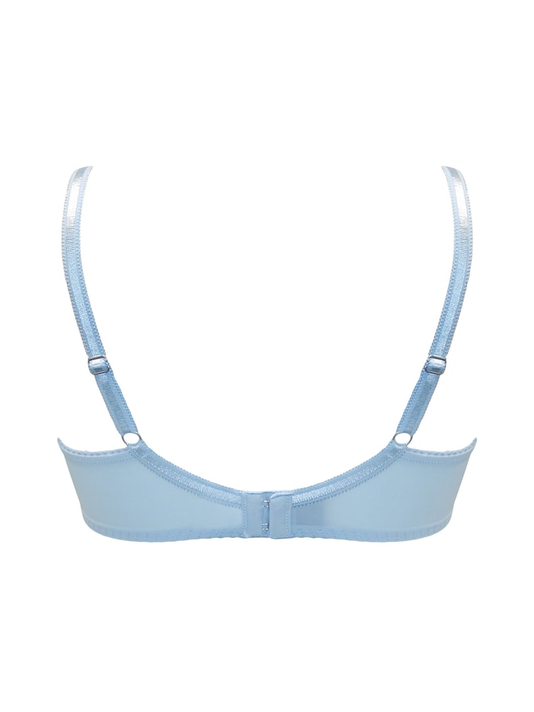 Pour Moi Blue Full Cup Fleur Non Padded Underwired Balconette Bra - Image 4 of 4