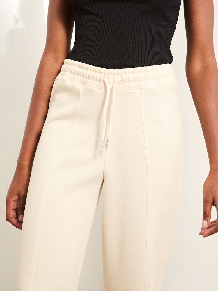 Lipsy Cream Petite Sweat Wide Leg Joggers - Image 2 of 4
