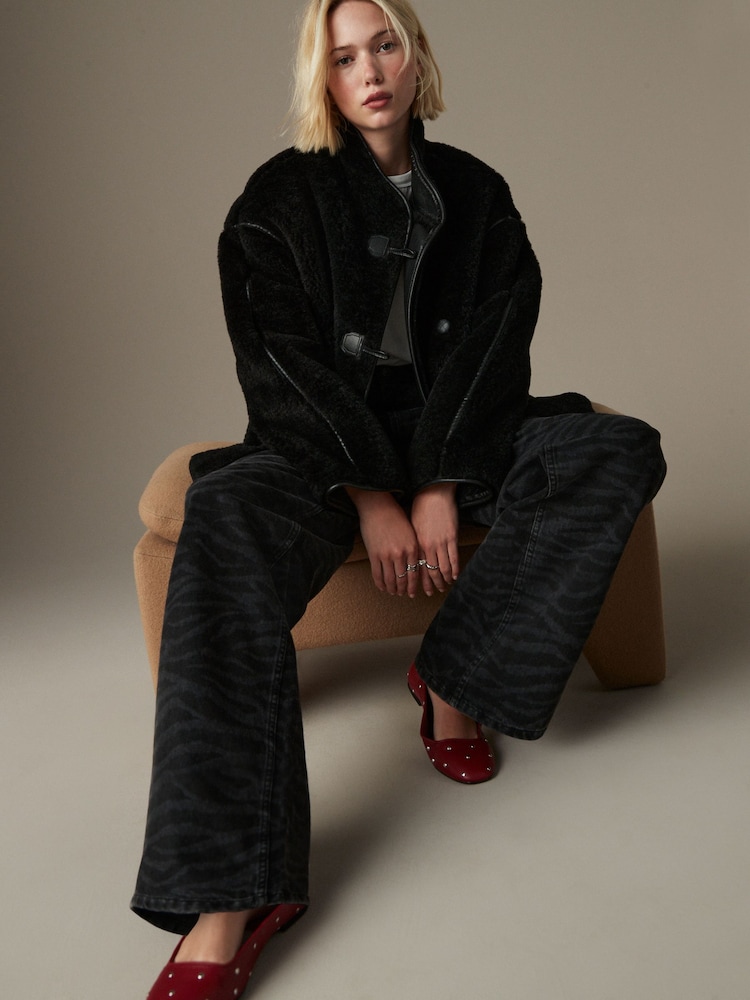 Black Borg Duffle Fleece Jacket - Image 1 of 5