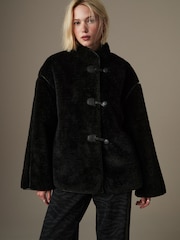 Black Borg Duffle Fleece Jacket - Image 2 of 5