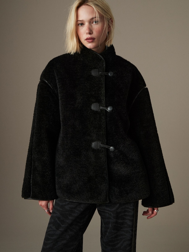 Black Borg Duffle Fleece Jacket - Image 2 of 5
