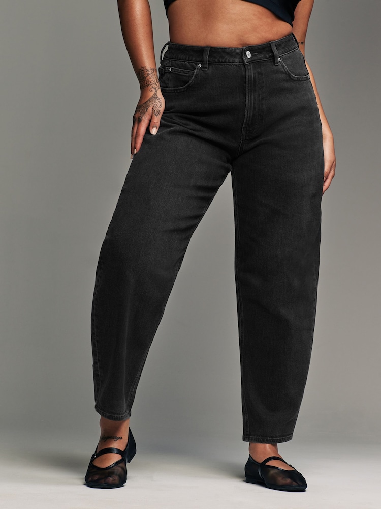 Black Authentic Barrel Hourglass Jeans - Image 1 of 7