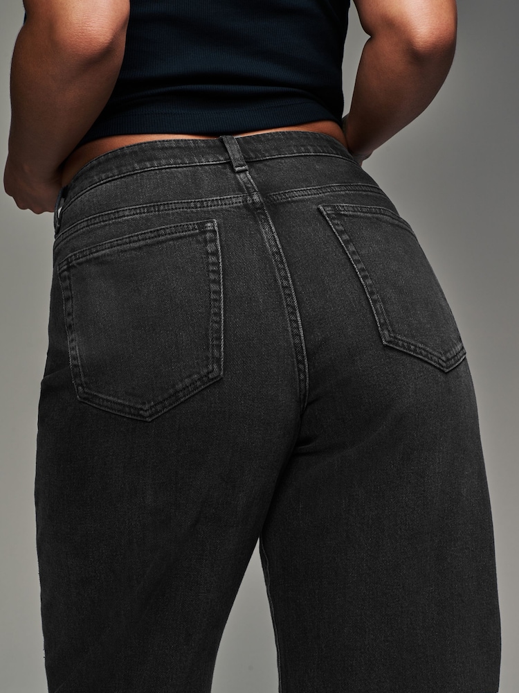 Black Authentic Barrel Hourglass Jeans - Image 2 of 7