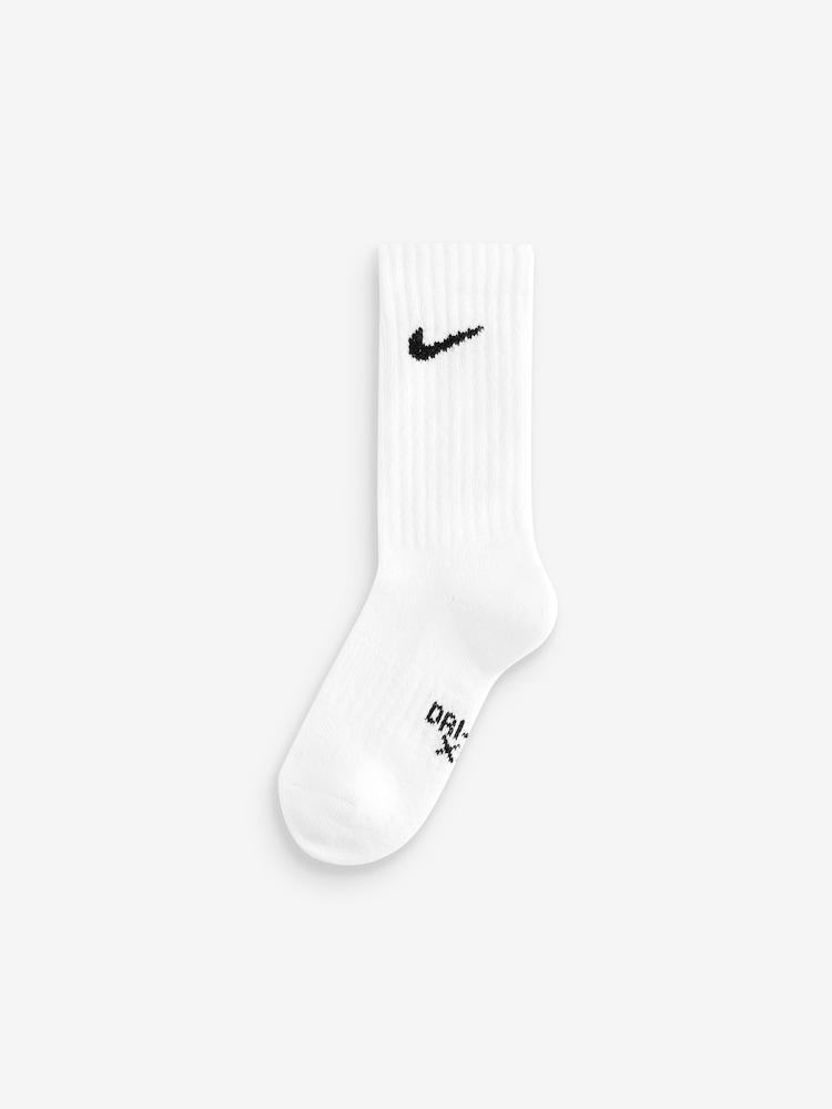 Nike White Little Kids Performance Crew Socks 6 Pack - Image 2 of 7