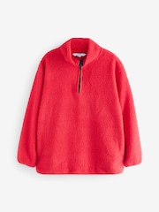Red Teddy Borg Cosy Longline Quarter Zip Fleece - Image 4 of 7