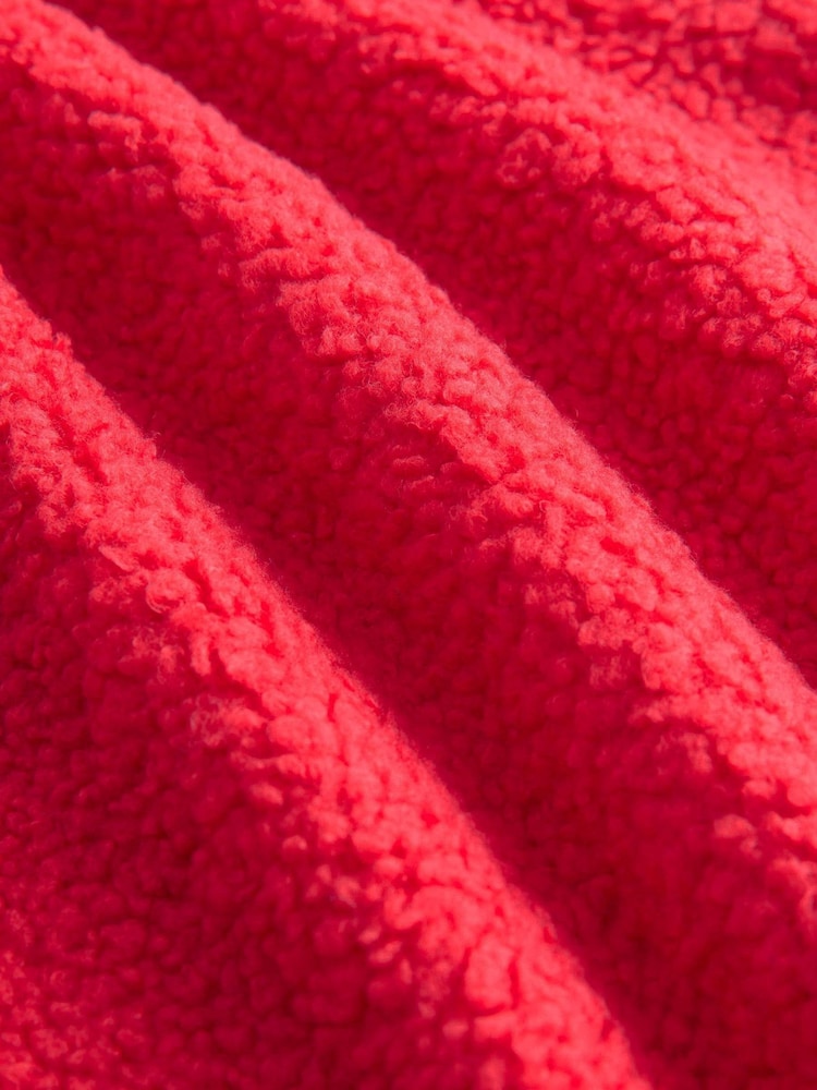 Rot - Lang und kuschelig, Teddy-Borg, Fleece, Viertelreißverschluss - Bild 7 von 7 Rot - Lang und kuschelig, Teddy-Borg, Fleece, Viertelreißverschluss - Bild 7 von 7