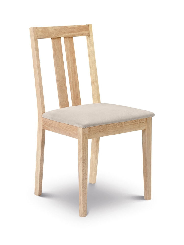 Julian Bowen Natural Rufford Chairs Set Of 2 - Image 2 of 3