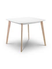 Julian Bowen White Limed Oak Casa Square Dining Table - Image 2 of 4