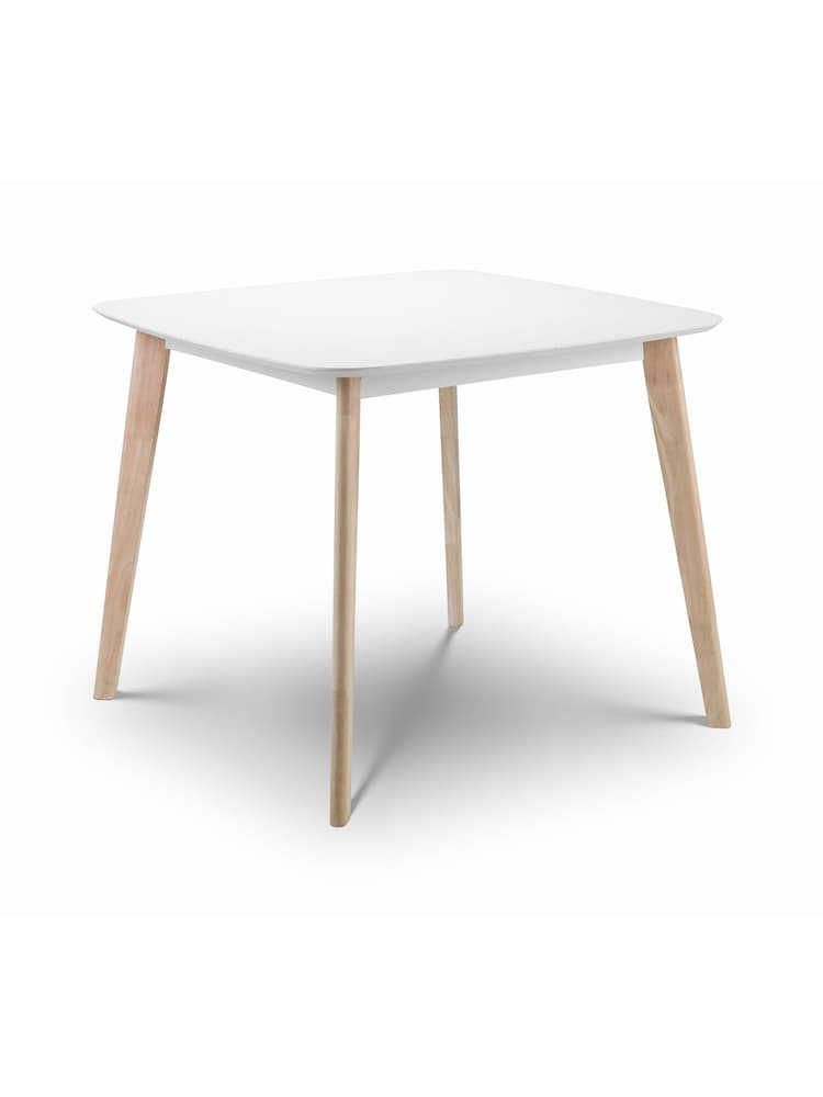 Julian Bowen White Limed Oak Casa Square Dining Table - Image 2 of 4