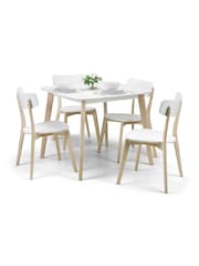 Julian Bowen White Limed Oak Casa Square Dining Table - Image 3 of 4