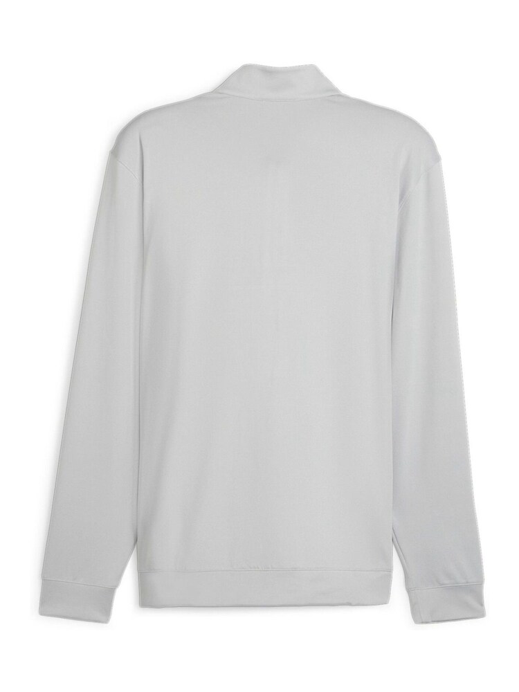 Puma Grey Pure Colourblock Golf Quarter Zip Mens Top - Image 1 of 1