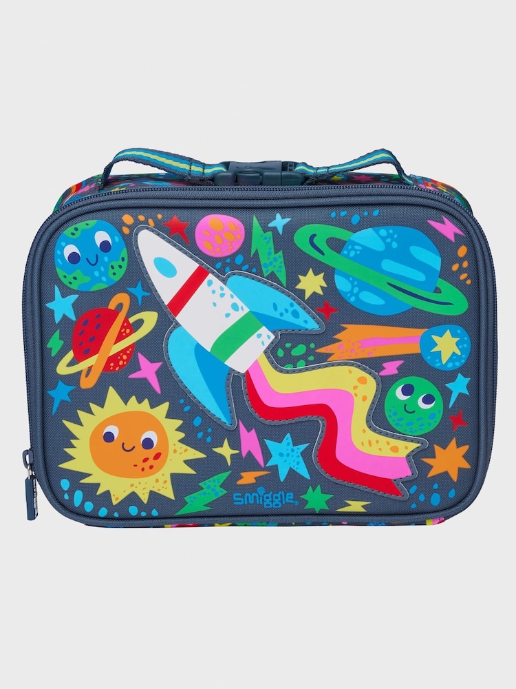 Smiggle Blue Little Journeys Teeny Tiny Square Lunch Box - Image 1 of 2