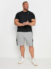 BadRhino Big & Tall Grey 100% Cotton Jersey Cargo Shorts - Image 2 of 4
