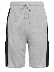 BadRhino Big & Tall Grey 100% Cotton Jersey Cargo Shorts - Image 3 of 4