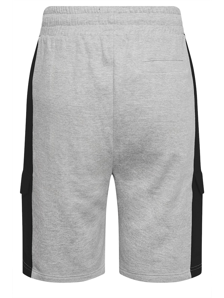 Gris - Pantalones cortos cargo de punto de algodón 100% de BadRhino Big & Tall - Imagen 4 de 4 Gris - Pantalones cortos cargo de punto de algodón 100% de BadRhino Big & Tall - Imagen 4 de 4