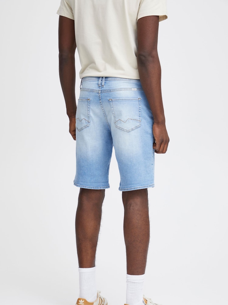 Blend Dark Blue Marl Stretch Denim Shorts - Image 2 of 5