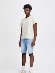 Blend Dark Blue Marl Stretch Denim Shorts - Image 4 of 5