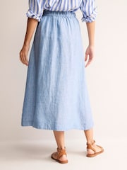 Boden Blue Florence Linen Midi Skirt - Image 3 of 5
