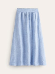 Boden Blue Florence Linen Midi Skirt - Image 5 of 5
