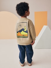Stone Mountain Scene 100% Cotton Backprint Sweatshirt and Joggers Set (3mths-7yrs) - Image 1 of 9
