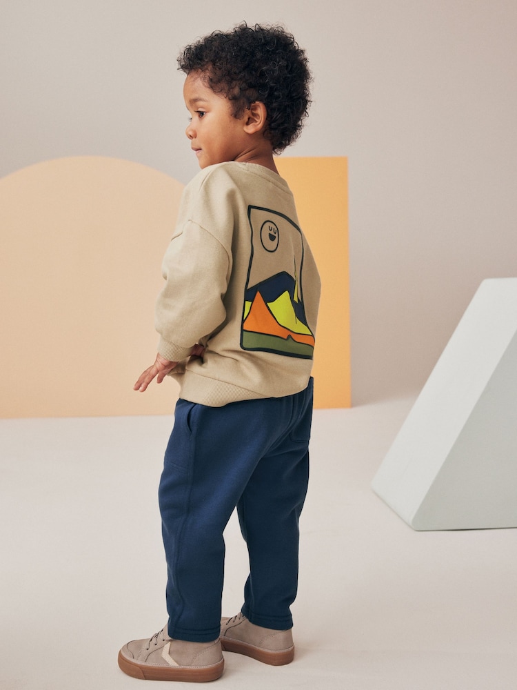 Stone Mountain Scene 100% Cotton Backprint Sweatshirt and Joggers Set (3mths-7yrs) - Image 3 of 9