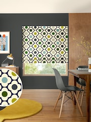 Orla Kiely Blue Multi Spot Flower Made to Measure 100% Cotton Roman Blind - Image 1 of 6