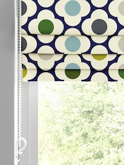 Orla Kiely Blue Multi Spot Flower Made to Measure 100% Cotton Roman Blind - Image 2 of 6