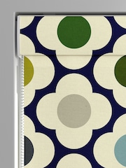 Orla Kiely Blue Multi Spot Flower Made to Measure 100% Cotton Roman Blind - Image 3 of 6