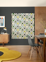 Orla Kiely Blue Multi Spot Flower Made to Measure 100% Cotton Roman Blind - Image 5 of 6