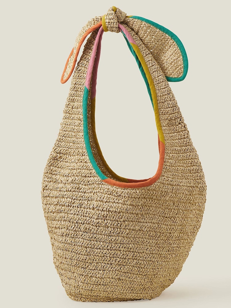 Accessorize Natural Tie Slouch Shoulder Bag - Image 2 of 4