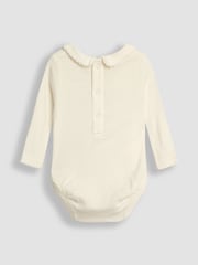 JoJo Maman Bébé Mustard Yellow Duck Cord Embroidered Baby Dress & Body Set - Image 5 of 6