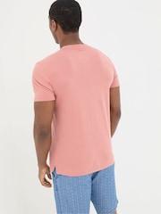 FatFace Lulworth Pink Organic Crew T-Shirt - Image 2 of 4