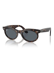 Ray Ban Wayfarer Oval Rb2242 Oval Brown Sunglasses - Image 4 of 7