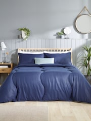 Slumberdown Navy Coverless Comfort Herringbone Duvet - Image 1 of 8