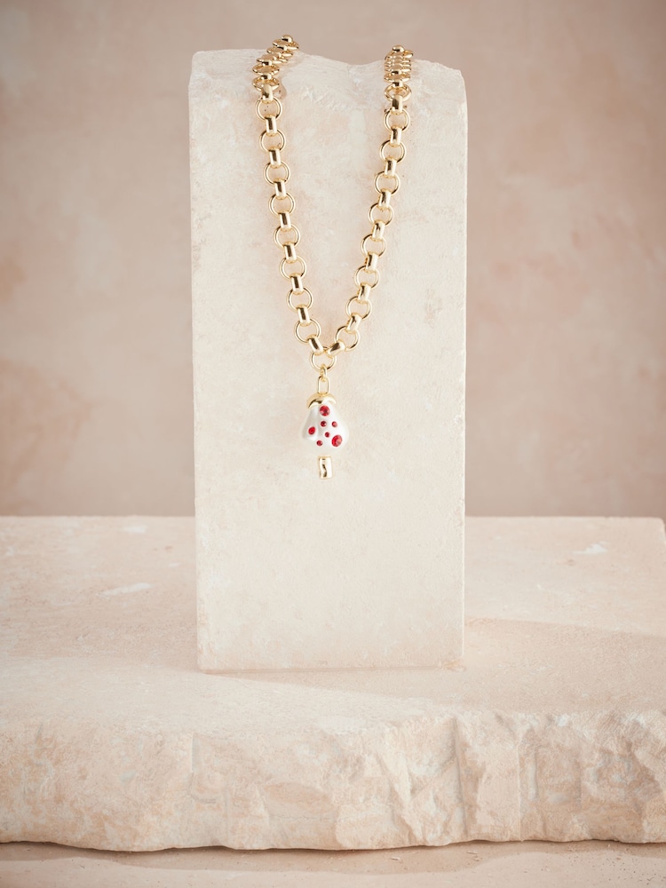 Cath Kidston Gold Tone Mushroom Necklace - Image 1 of 5