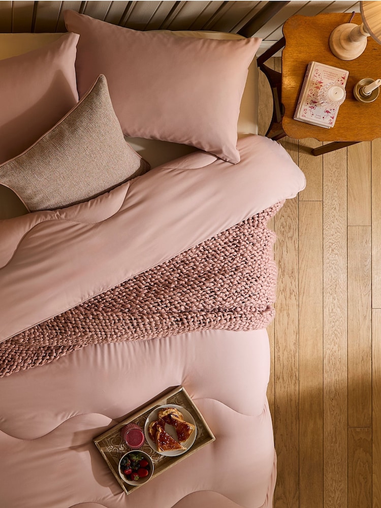 Night Lark Plain Coverless Duvet and Pillowcase Set - Image 2 of 6 Night Lark Plain Coverless Duvet and Pillowcase Set - Image 2 of 6