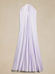 Banana Republic White Silk Halter Maxi Dress - Image 4 of 4