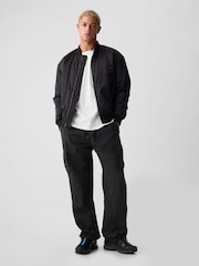 Gap Black Nylon Cargo Trousers - Image 4 of 5
