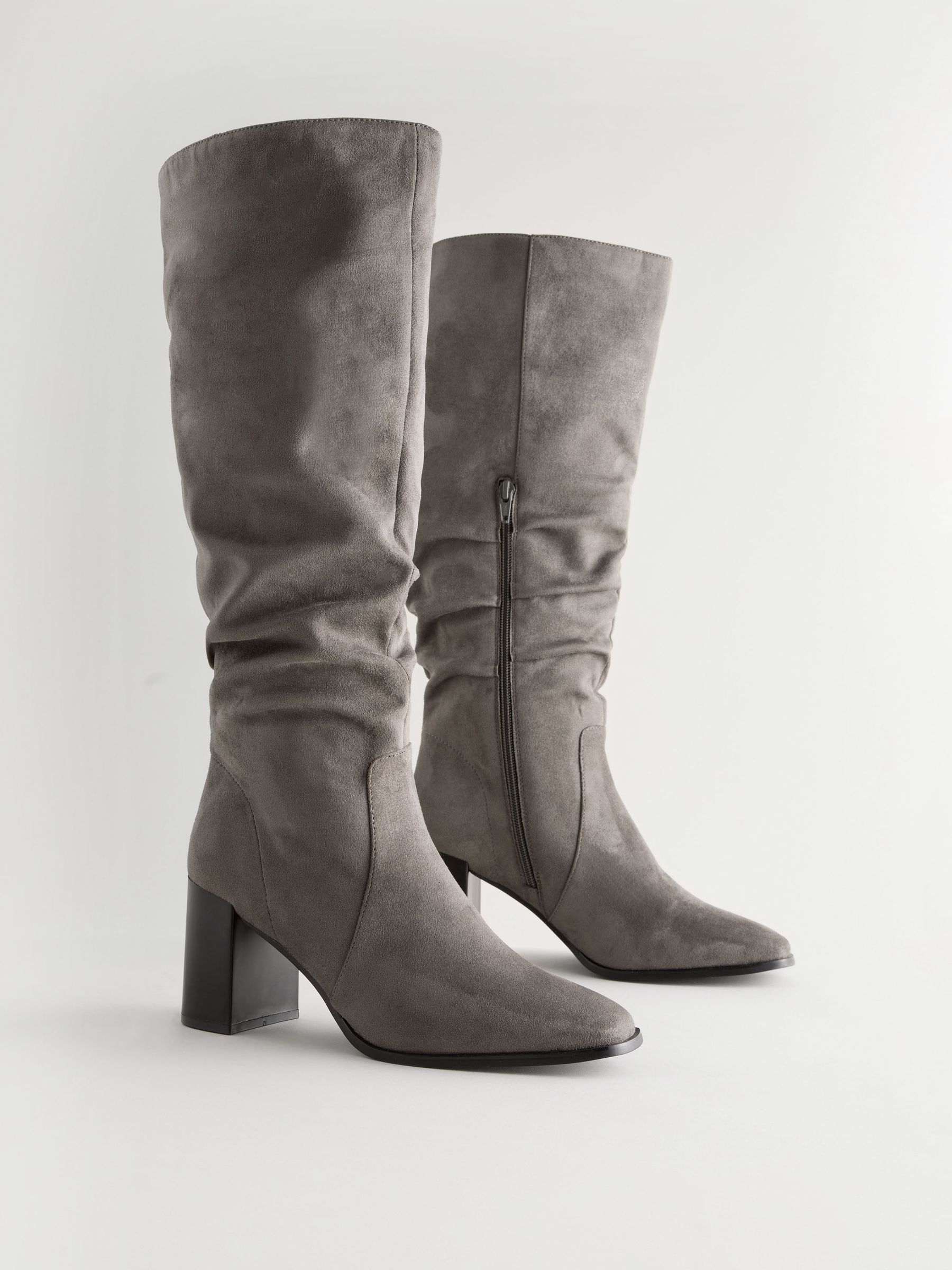 Knee high grey boots uk new arrivals
