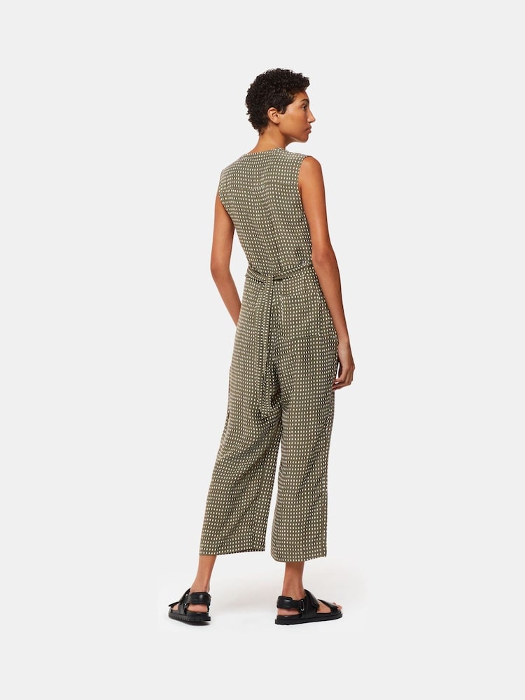 Whistles Green Oval Spot Josie Jumpsuit - Image 2 of 5 Whistles Green Oval Spot Josie Jumpsuit - Image 2 of 5