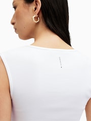 AllSaints White Rib Tamie Tank - Image 4 of 5